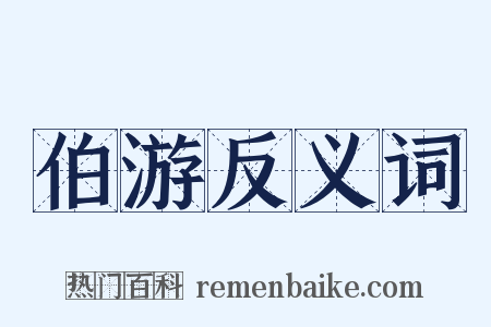 伯游反义词是什么意思的图片